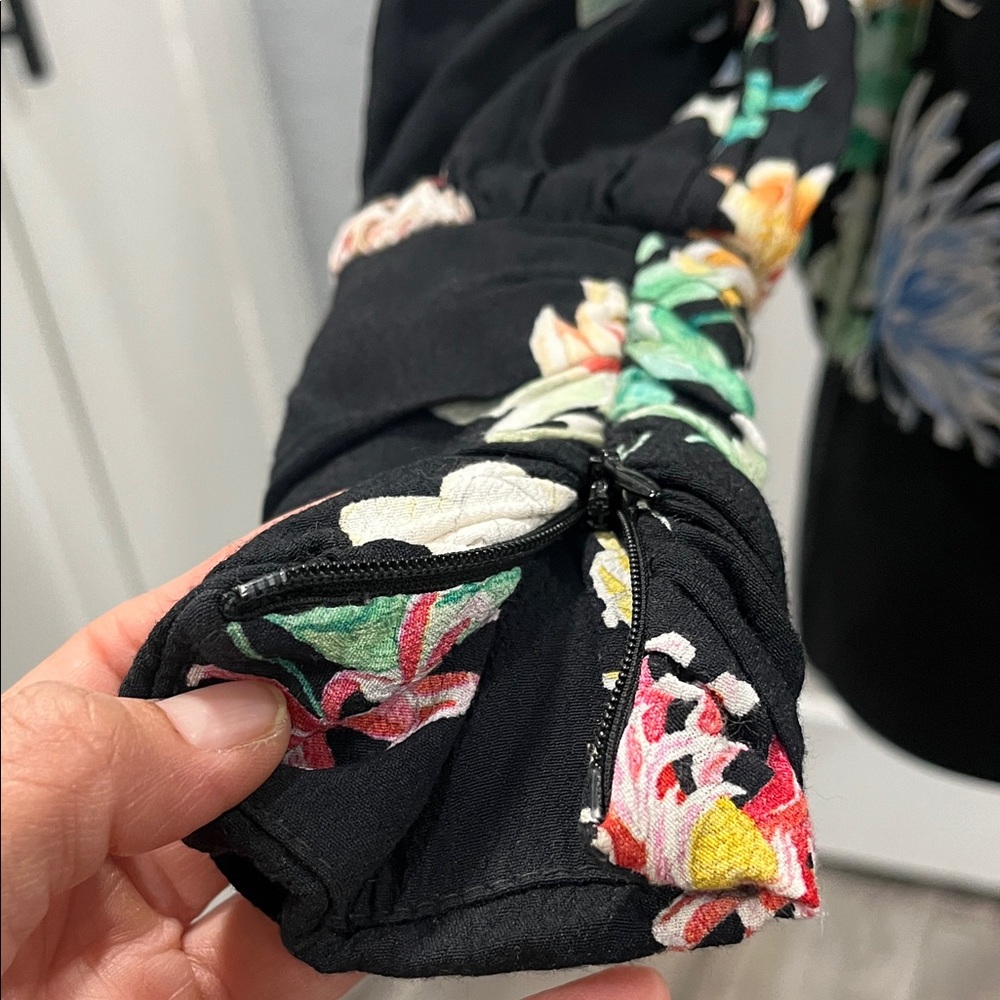 Zara Basic Collection Multicolor Floral Bomber Ja… - image 4